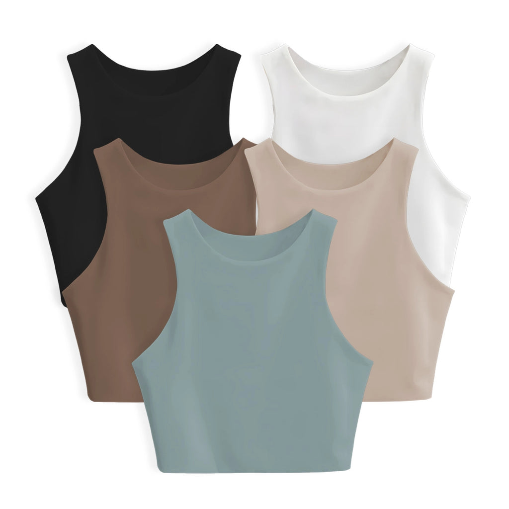 PAGA 3 CROPTOP GRECIA Y RECIBE 5 - GRECIA (NEGRO, BLANCO, CAMEL, CHOCOLATE Y OLIVA)