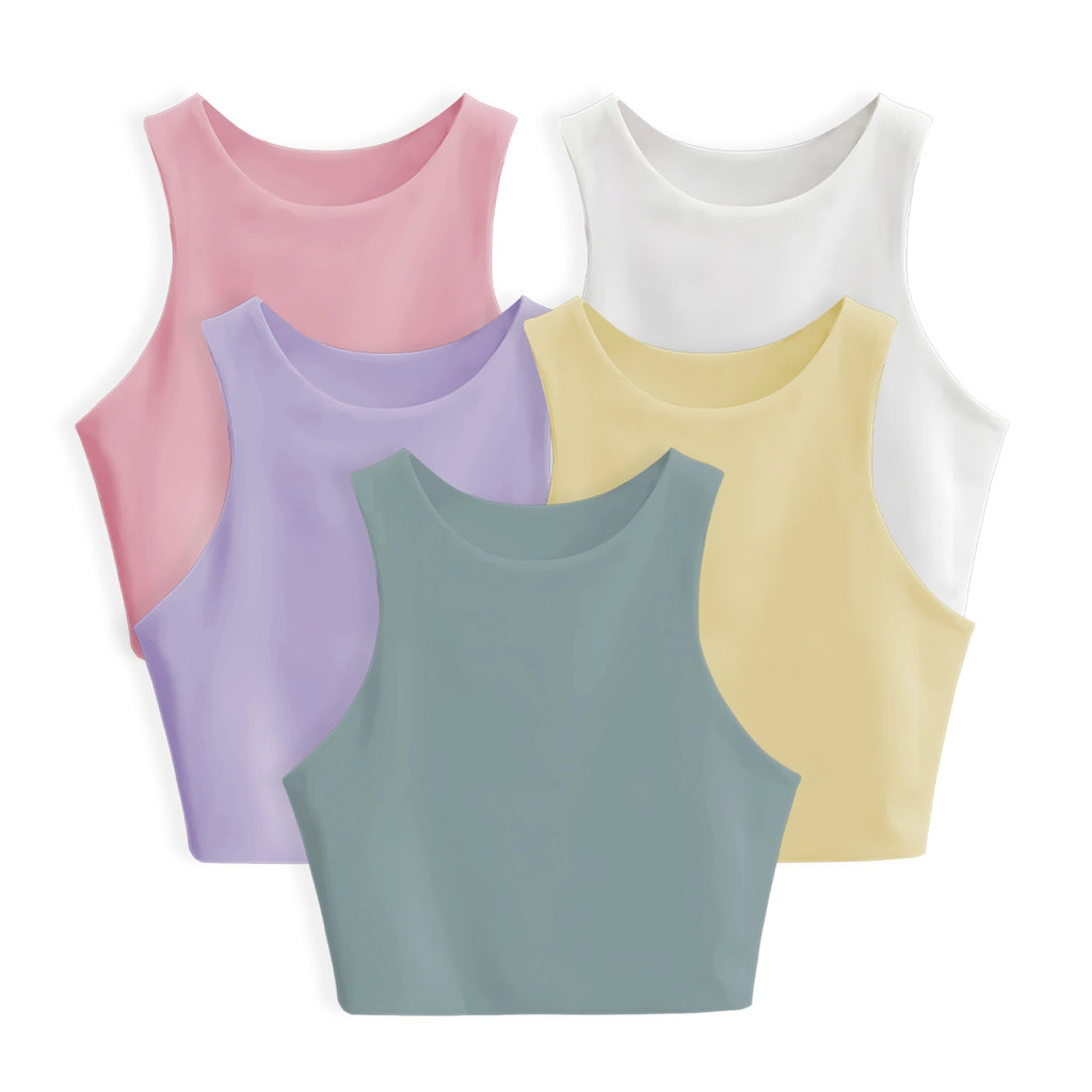 PAGA 3 CROPTOP GRECIA Y RECIBE 5 - GRECIA (BLANCO, AMARILLO, LILA, OLIVA Y ROSADO)
