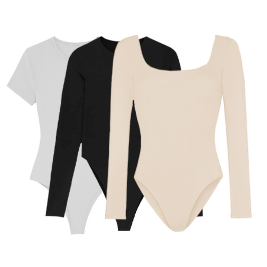 PACK 3 BODYS PREMIUM - BIANCA NEGRO – VALENTINA CAMEL – ANDREA BLANCO