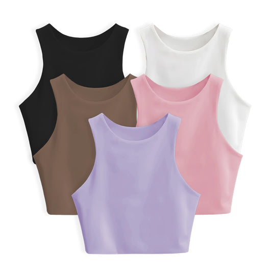 PAGA 3 CROPTOP GRECIA Y RECIBE 5 - GRECIA (NEGRO, BLANCO, CHOCOLATE, LILA Y ROSADO)