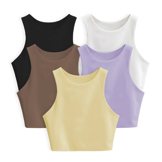 PAGA 3 CROPTOP GRECIA Y RECIBE 5 - GRECIA (NEGRO, BLANCO, LILA, CHOCOLATE Y AMARILLO)