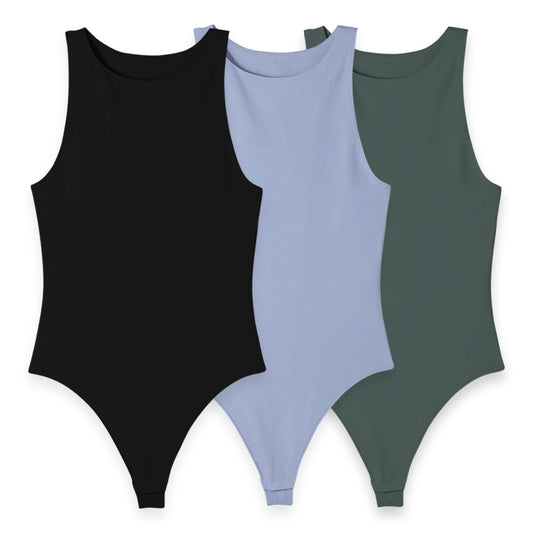 3PACK BODY ANASTASIA (NEGRO, AZUL CIELO, VERDE MILITAR)