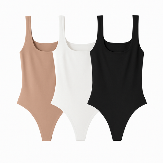 3 PACK BODYS AFRODITA (NEGRO, BLANCO, CAMEL)