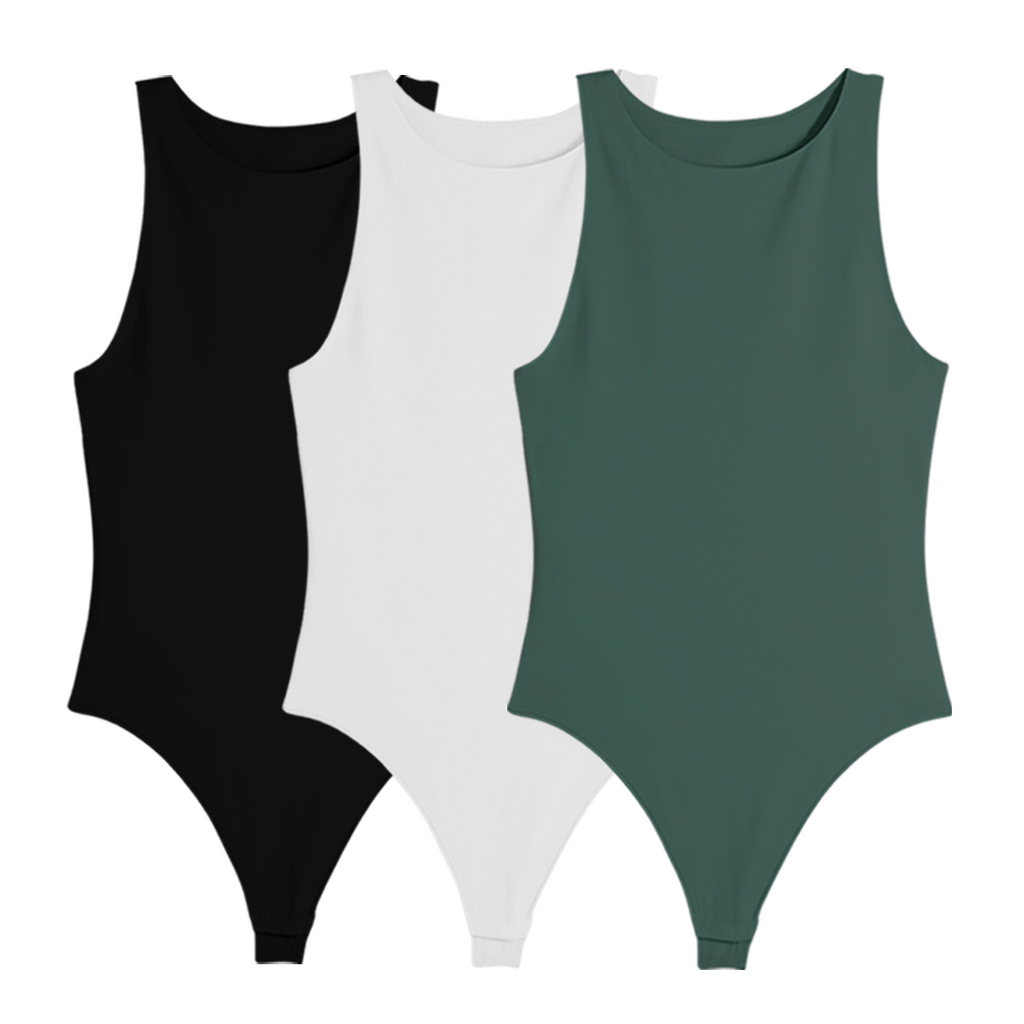 3PACK BODY ANASTASIA (NEGRO, BLANCO, VERDE MILITAR)