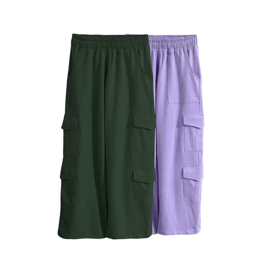 2PACK CARGO BURDA PREMIUM (VERDE MILITAR + LILA)