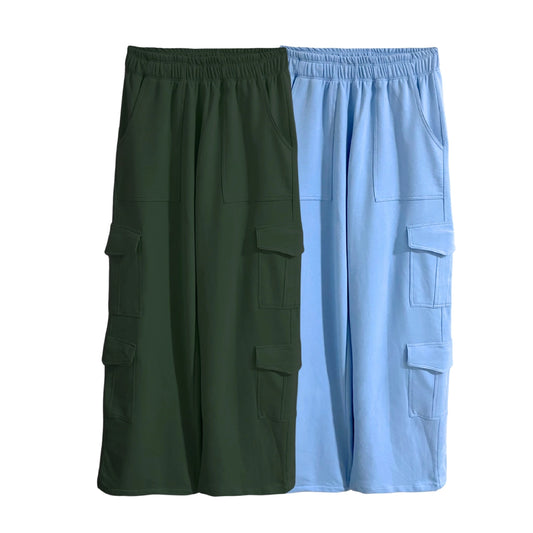 2PACK CARGO BURDA PREMIUM (VERDE MILITAR, AZUL CIELO)