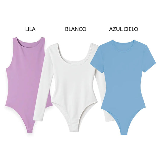 PACK 3 BODYS PERFECT - ANASTASIA LILA – VALENTINA BLANCO – ANDREA AZUL CIELO