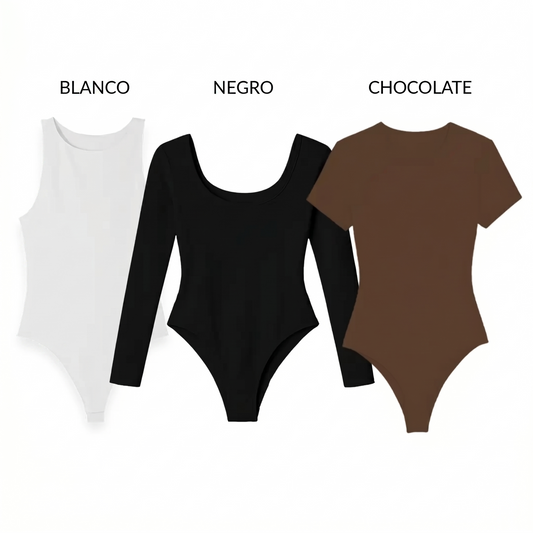 PACK 3 BODYS PERFECT -  ANASTASIA BLANCO – VALENTINA NEGRO – ANDREA CHOCOLATE
