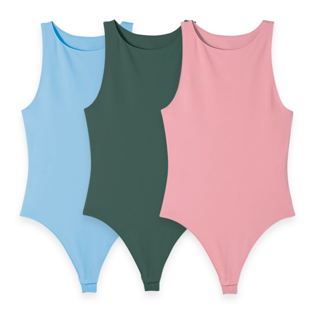 3PACK BODY ANASTASIA (AZUL, VERDE MILITAR, ROSADO)