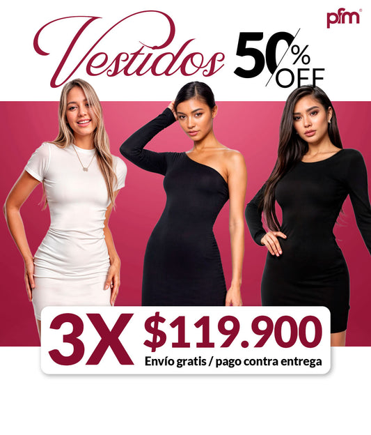PACK 3 VESTIDOS LICRADOS VARIADOS