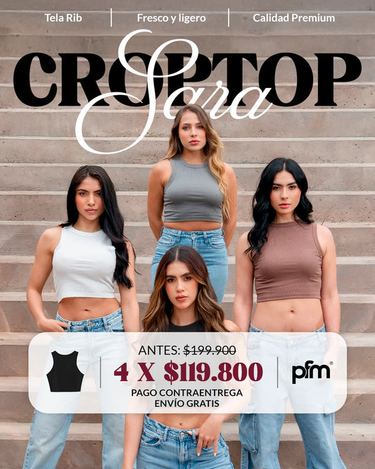 CROPTOP RIB SARA - SIN MANGAS
