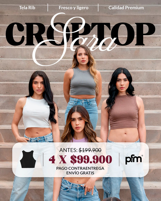 CROPTOP RIB SARA - SIN MANGAS