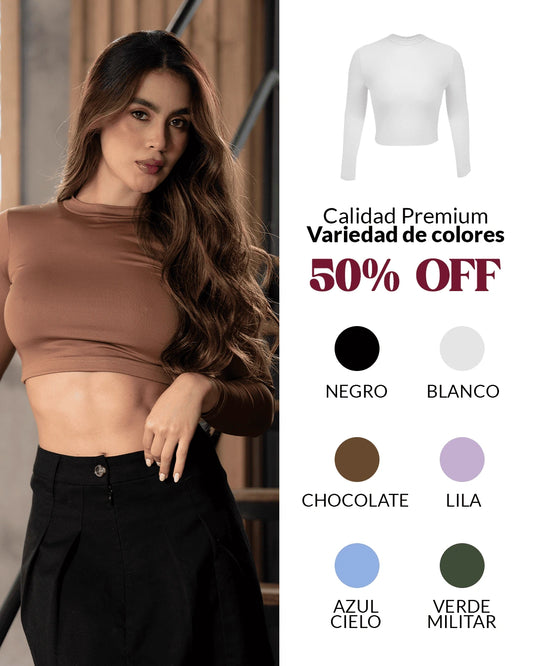 Croptop Manga Larga Sofia